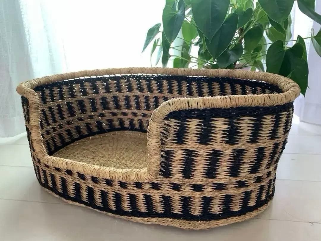 ☆新品・未使用☆ボルガペットベッド 洗える ハンドメイドカゴベッド