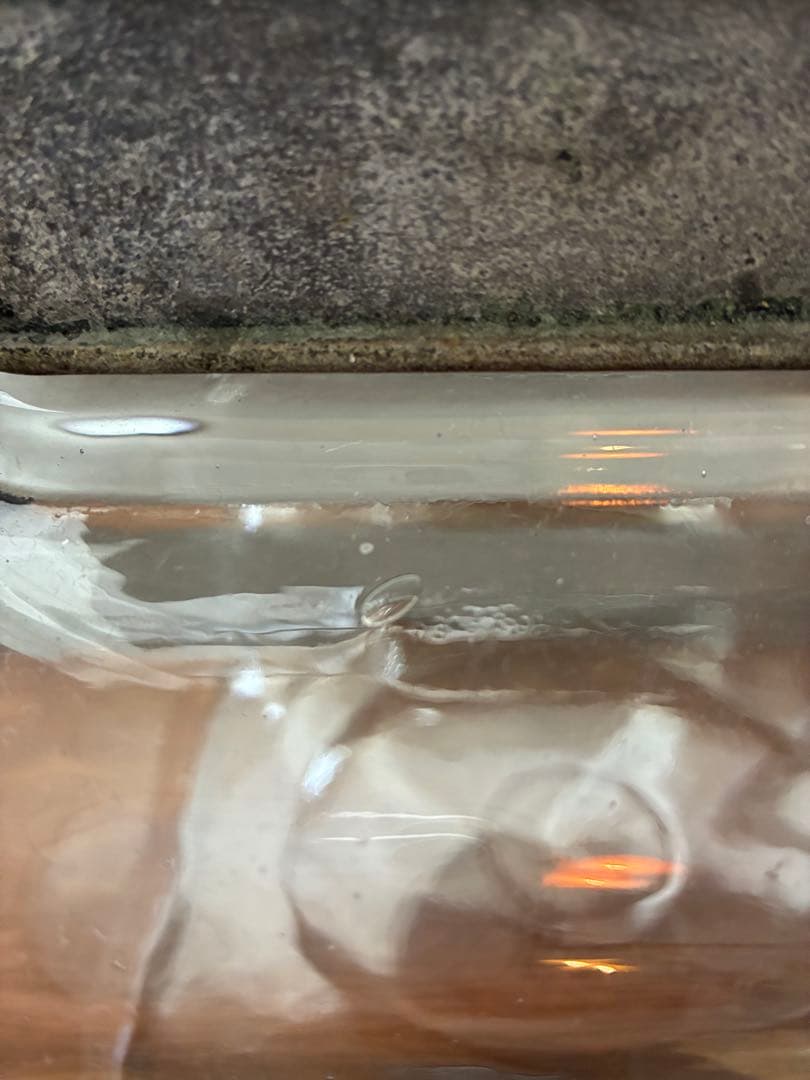 大正 特大 菓子瓶 ガラス瓶 気泡 ゆらゆらガラス 戦前 古道具