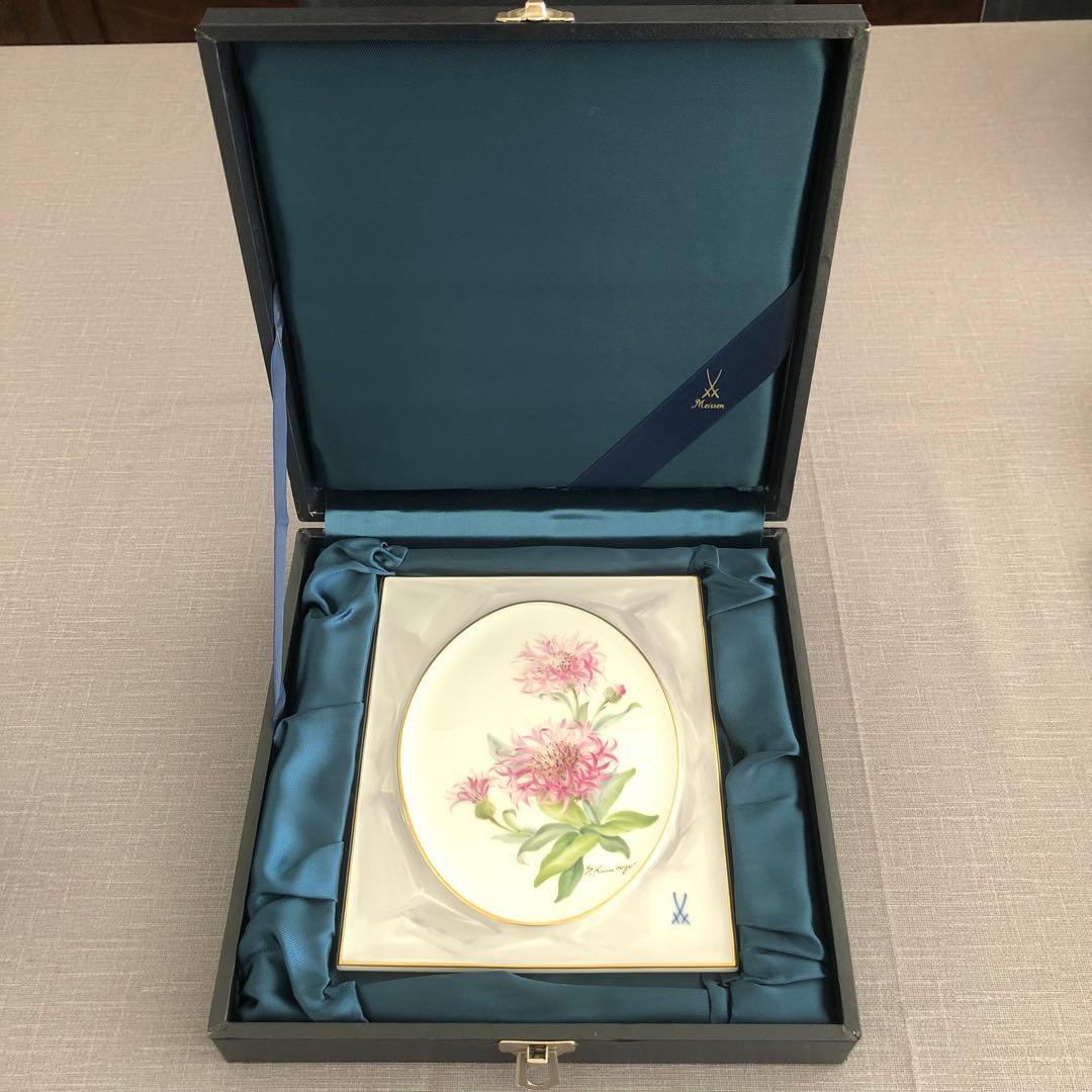 マイセン MEISSEN 矢車草 陶板画