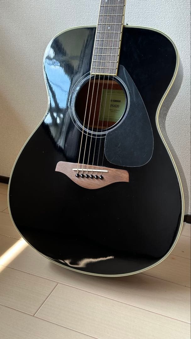 美品】YAMAHA FS820 アコースティックギター ブラック ソフトケース付き