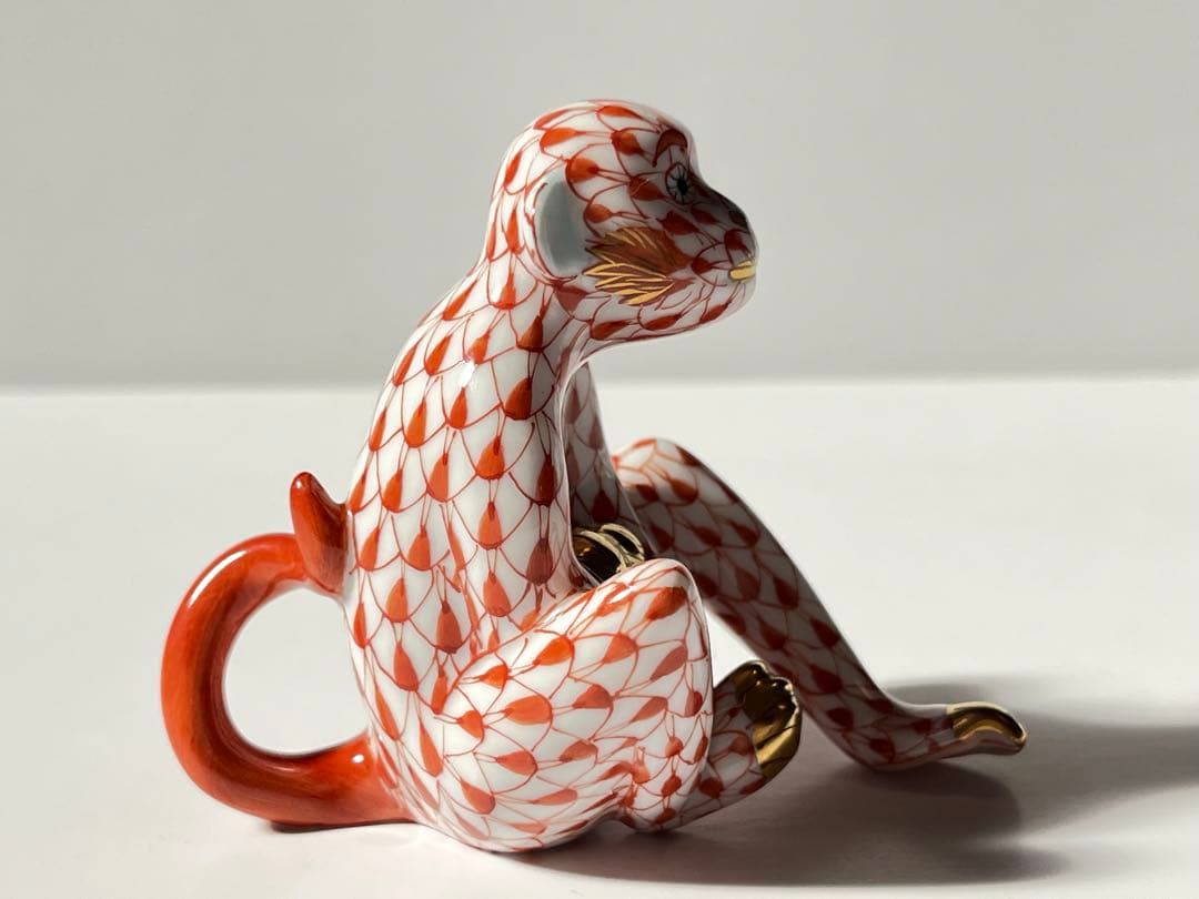 希少 美品 箱あり HEREND ヘレンド 干支2004年申赤