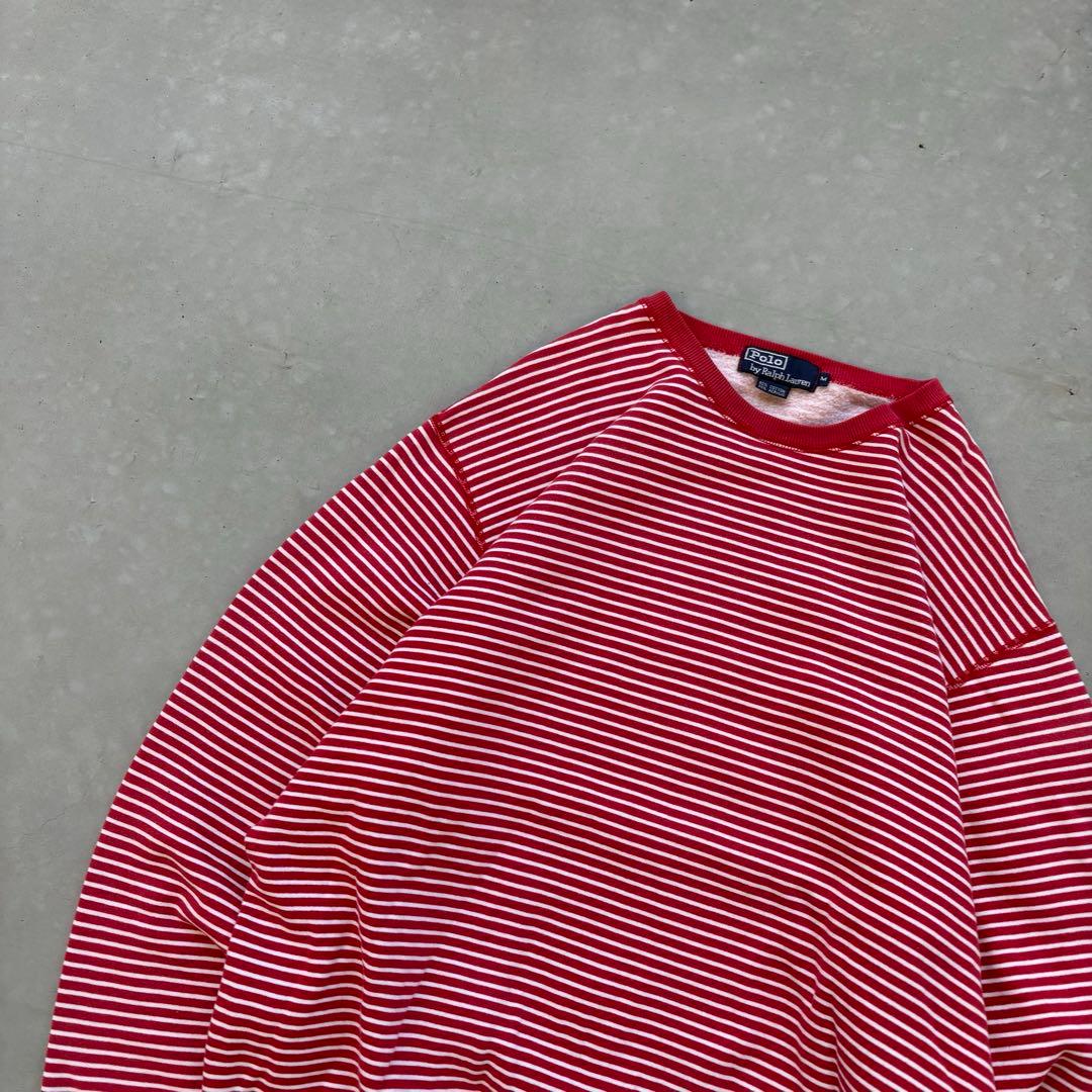 90s Polo by Ralph Lauren ボーダー スウェット ポニー無の通販はau