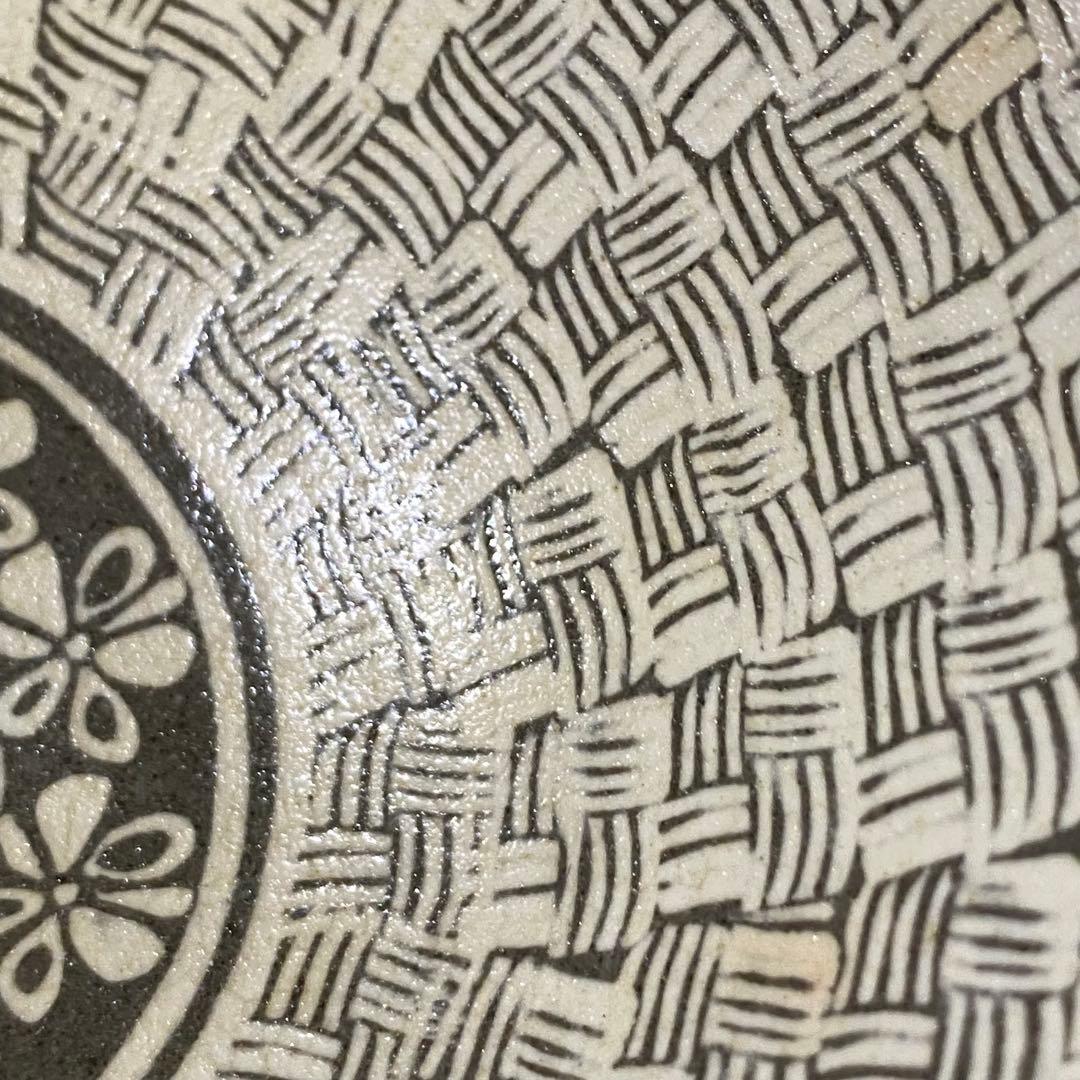 韓国 柳昌坤 高麗三島茶碗 韓国瑞昌陶芸研究所 瑞昌窯 白土象嵌細工 共