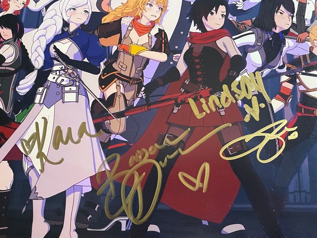 RWBY 直筆サイン入りポスター　JSA認定書付き　①