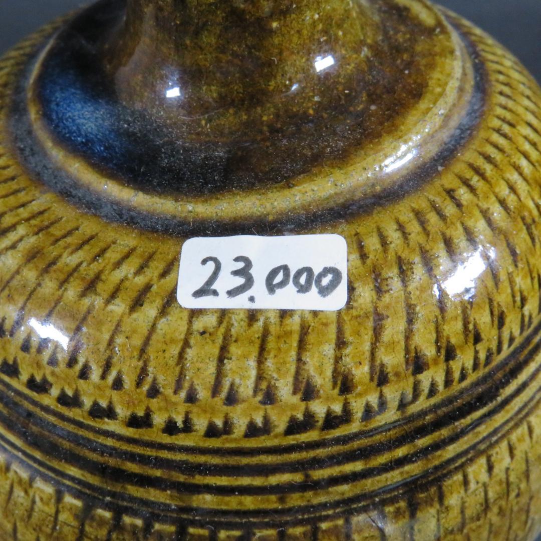 古相馬 上野目 飴釉 飛鉋 壺 徳利 花器 民藝 時代物 美品