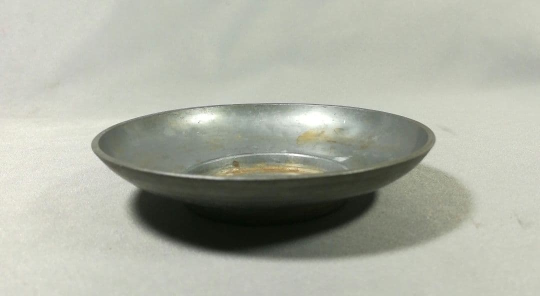 唐物 古錫 茶托 黙銅 在銘 五客 煎茶道具 茶道具 定番，本物