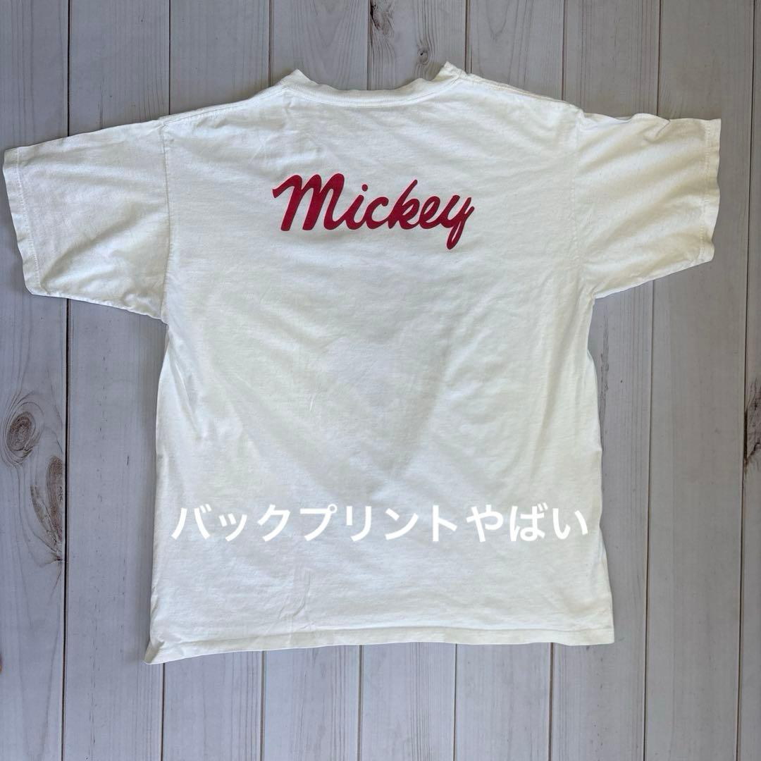 最初期】お座りミッキー 90s ディズニー mickey Tシャツ