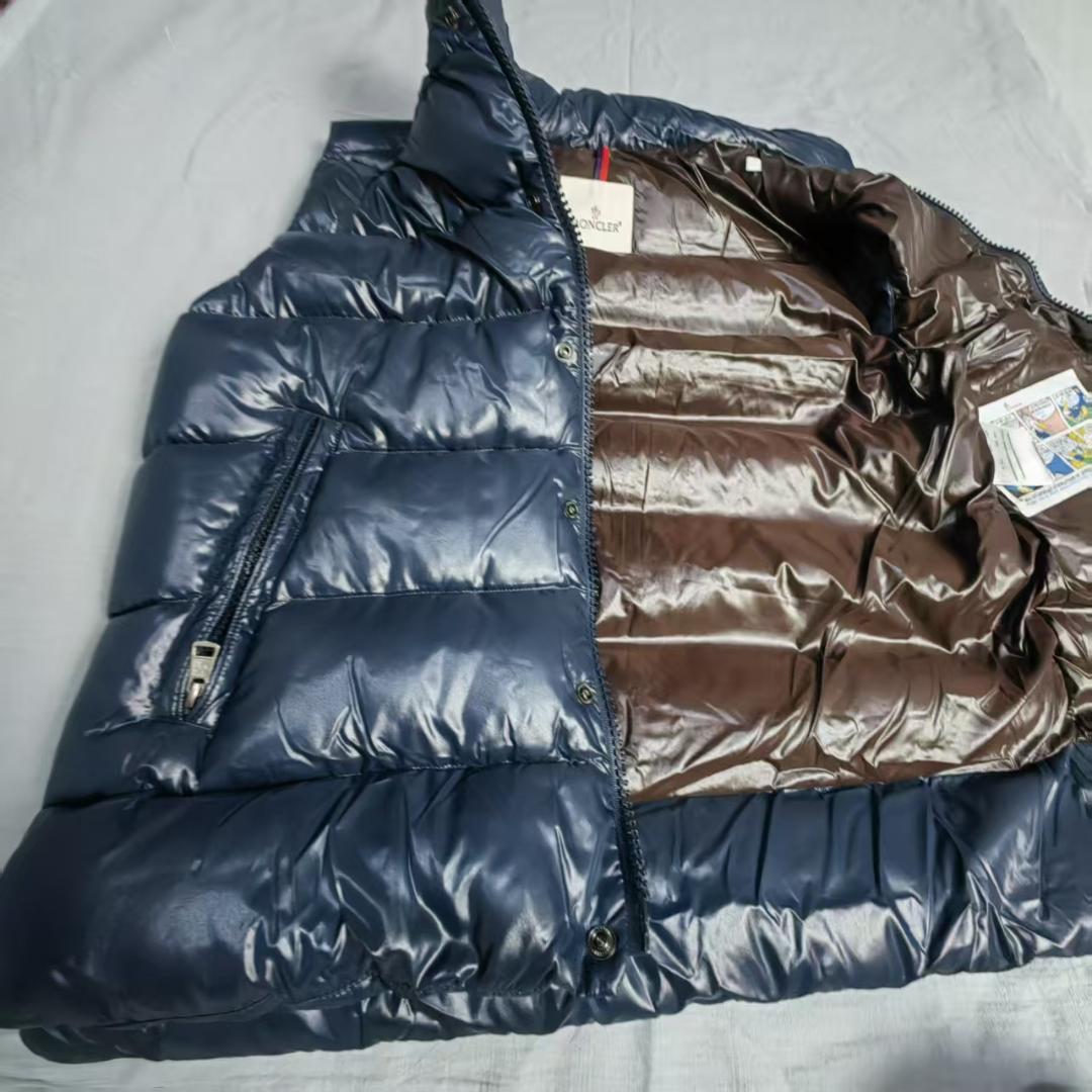 ダウンベスト ネイビー エンブレム付き L