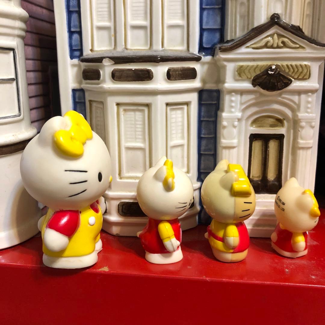 中古ハローキティちゃんの双子のミミィちゃんセットフィギュア♥ソフビ♥マスコット等