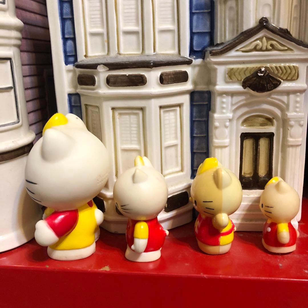 中古ハローキティちゃんの双子のミミィちゃんセットフィギュア♥ソフビ♥マスコット等