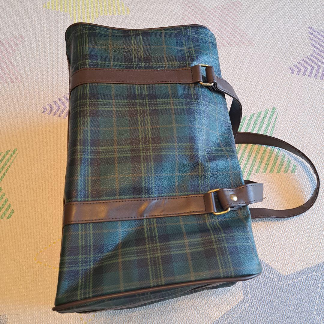 GREENWICH POLO CLUB ボストンバッグ タータンチェック柄 緑