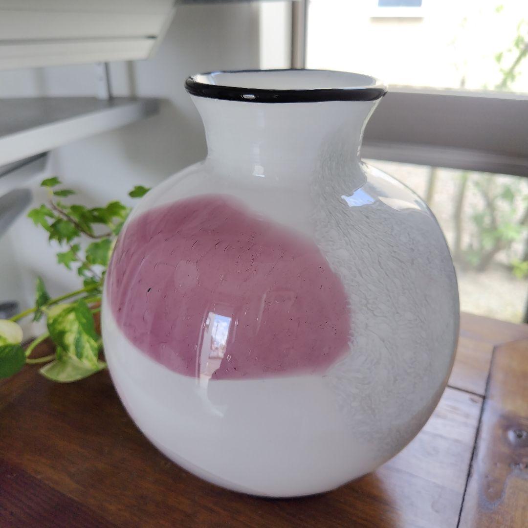 海外骨董品】美品！アンティークベネチアングラス murano 桜フラワー