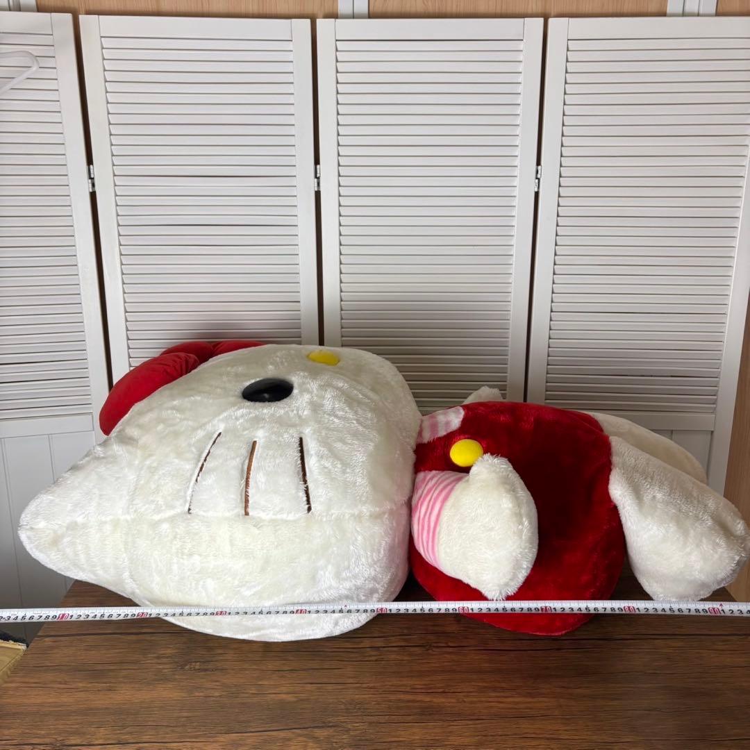 【レア】ハローキティ　特大サイズ　BIG SIZE ぬいぐるみ ビッグサイズ