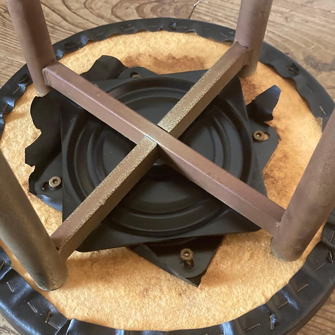 ヴィンテージ レトロ 回転式 カウンターチェア ハイスツール インダストリアル