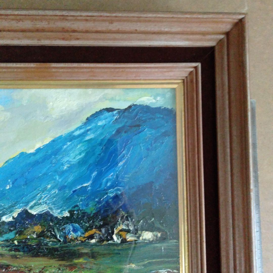 徳永達哉　「遠寺の鐘」　田園風景 　油彩画 　木製額付き　F10号