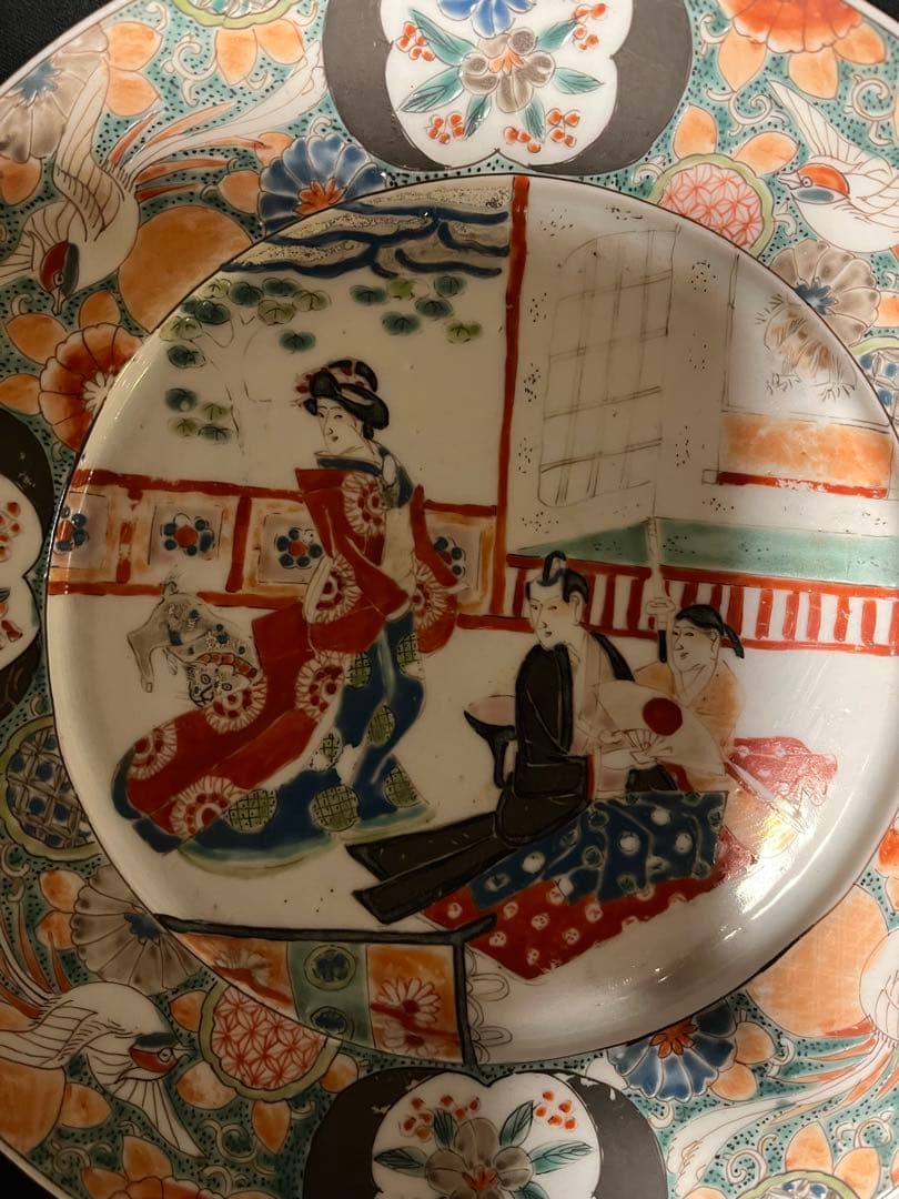 激レア！幕末期の輸出伊万里「肥ちょう山信甫造」日本柄 割れ、カケなし 状態良し