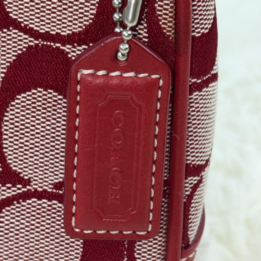 【美品】　COACH コーチレッド ワンショルダーバッグ　6094