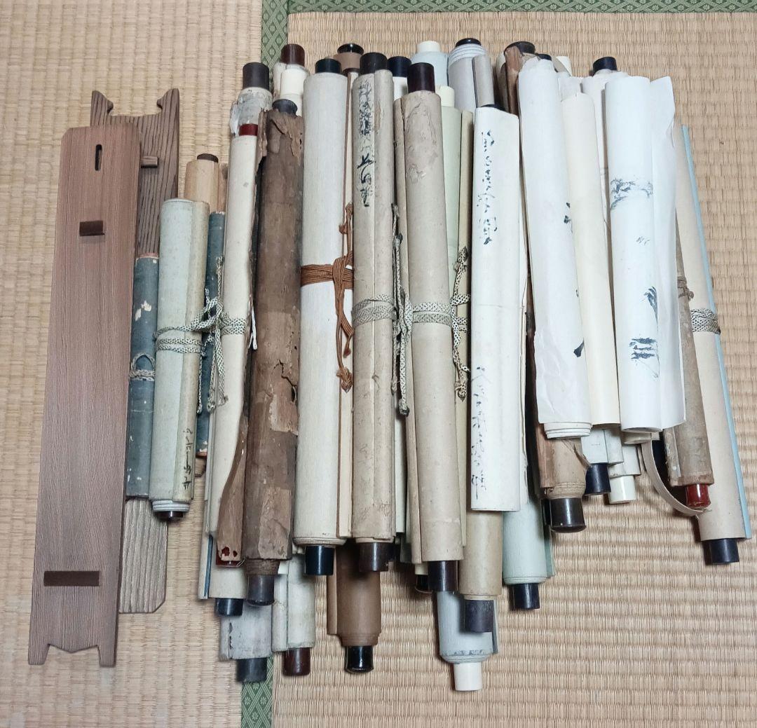 H*k様 旧家蔵出し 掛軸 巻物 短冊掛 その他紙物 42点まとめ