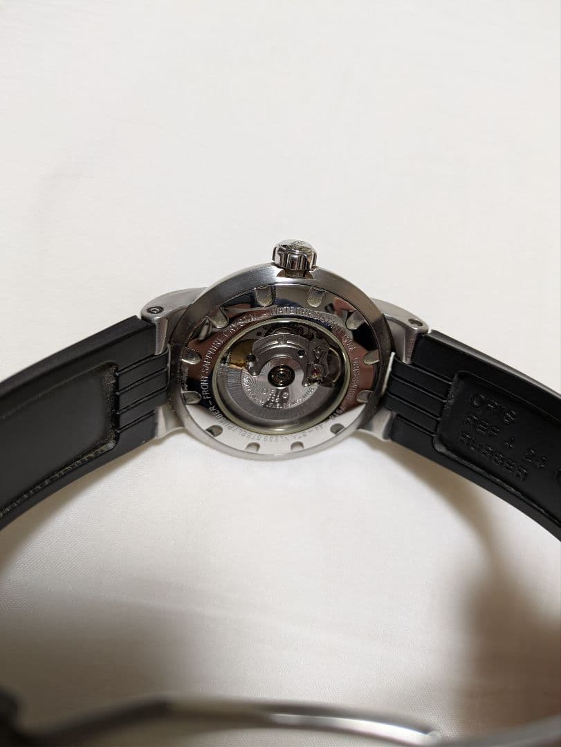 【再出品】ORIS 自動巻き ラバーベルト 黒文字盤