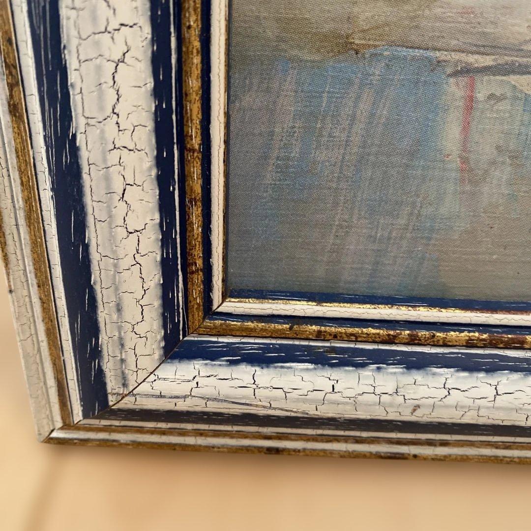 油絵 静物画 バラ 花瓶 フルーツ 60×80cm サイン入り 額縁付き - メルカリ