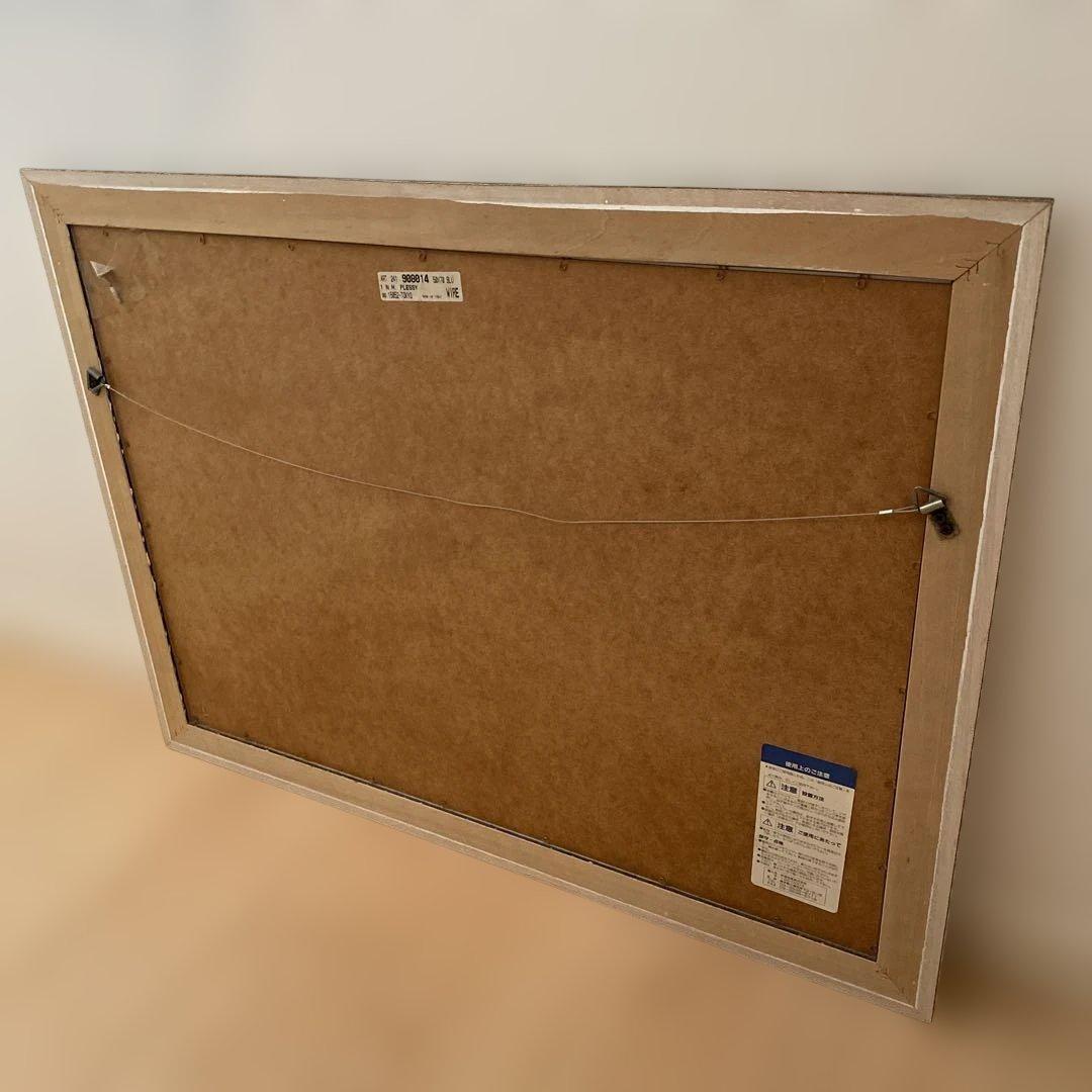 油絵 静物画 バラ 花瓶 フルーツ 60×80cm サイン入り 額縁付き - メルカリ