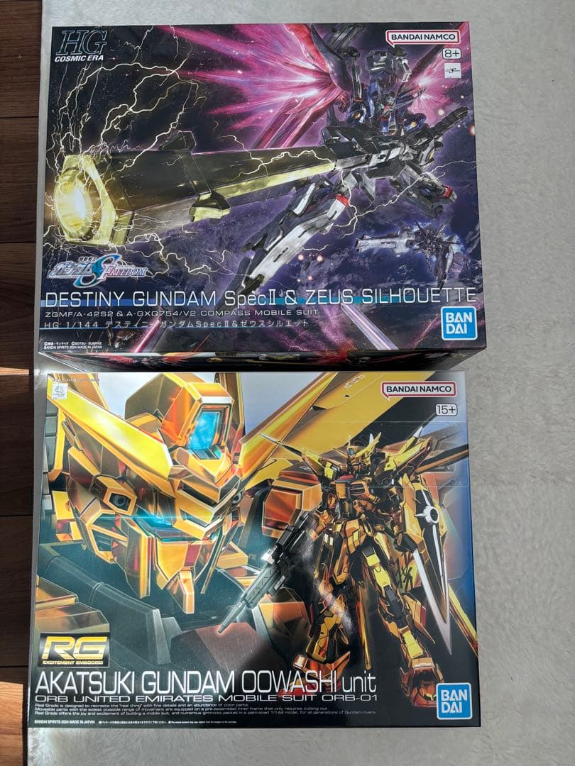 RG アカツキガンダム HG デスティニーガンダムSpecII&ゼウスシルエット