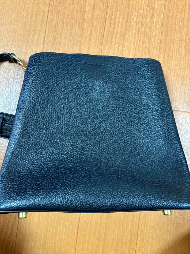 コーチ　coach 黒　レザーショルダーバッグ