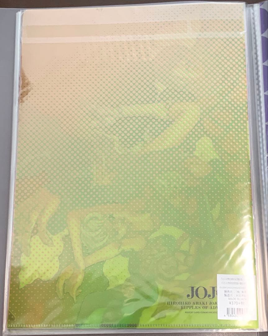 ジョジョの奇妙な冒険　原画展　クリアファイル１部〜８部