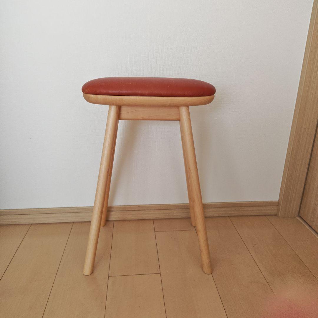 スツール ナガノインテリア工業 本革（牛革）