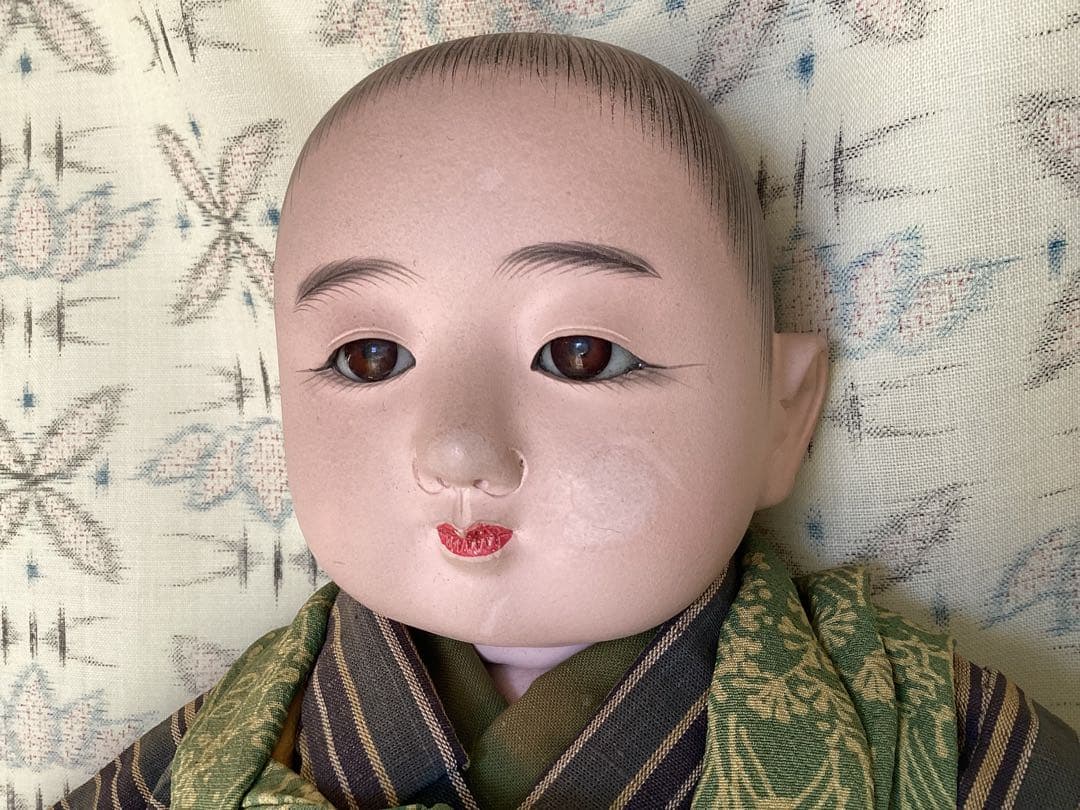 市松人形 松菊 竹取物語 抱き人形 アンティークドール ビスクドール 40cm