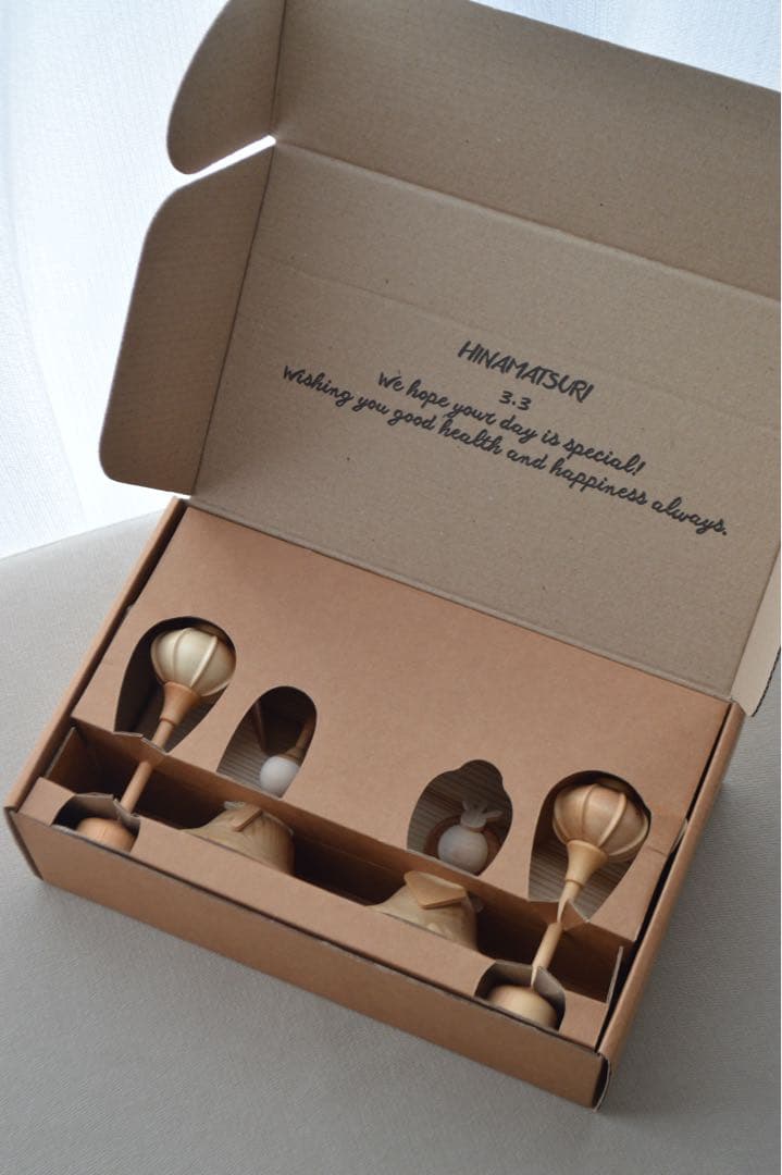 【新品正規品】木製雛人形-Fleur-コンパクト ナチュラル 北欧風 初節句