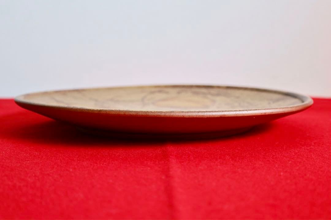 大皿・飾皿【備前焼　陶古窯　牡丹餅　木箱付き】