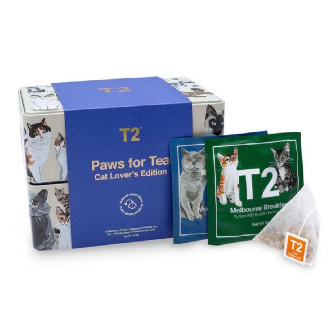オーストラリア T2 猫 缶 紅茶 ティーバッグ 12個 入り | Shop at