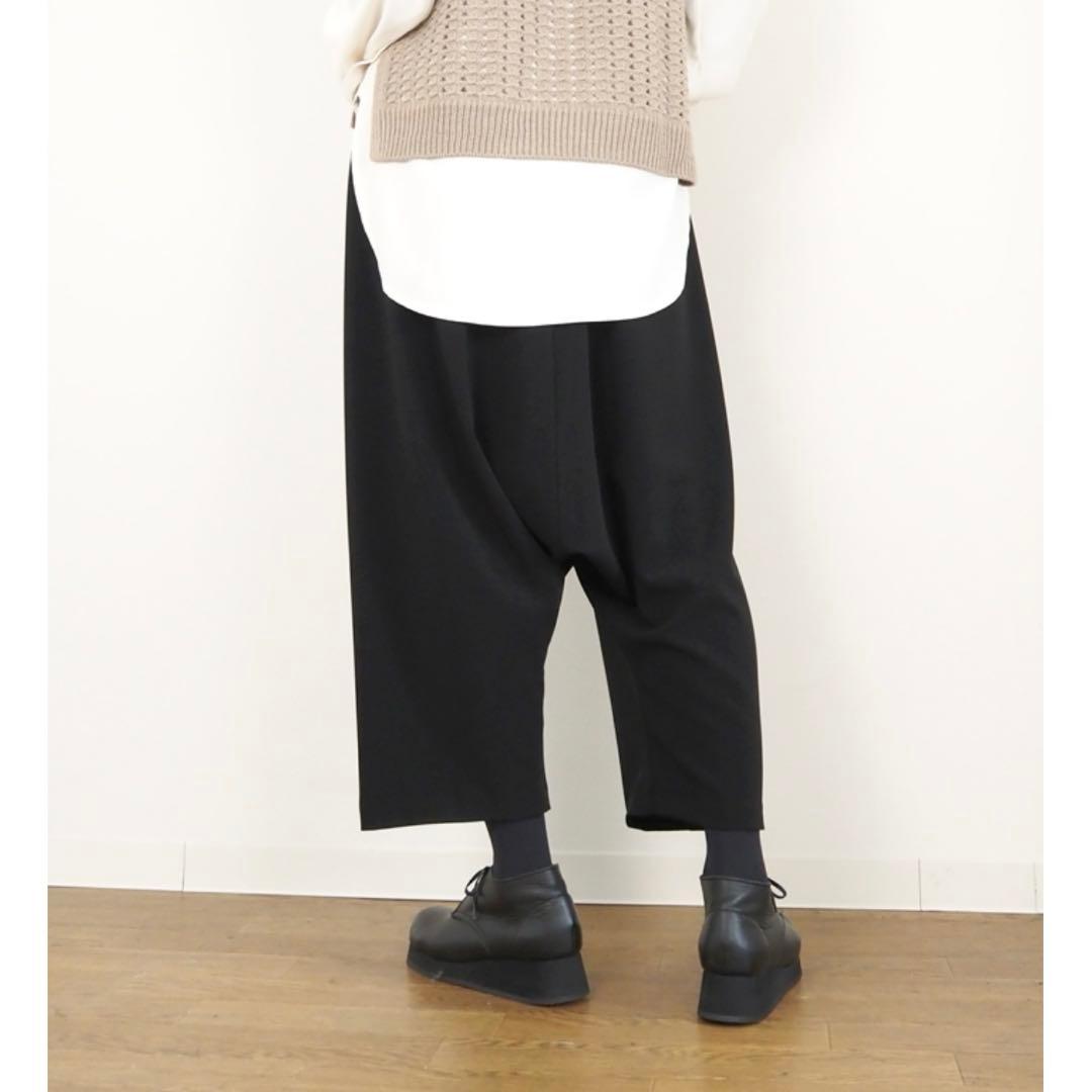 美品　ミズイロインド　サルエルパンツ　ブラック　2(Ｌ)