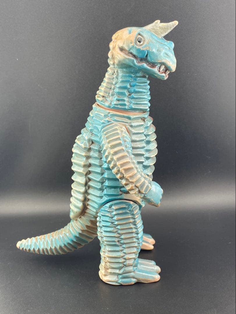 中古品】当時物アボラス青色発泡怪獣ソフビマルサンブルマァク