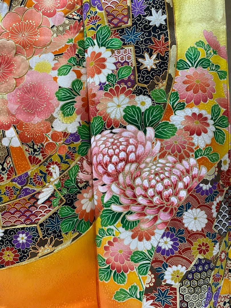 振袖フルセット 金駒刺繍 正絹 古典柄 - メルカリ