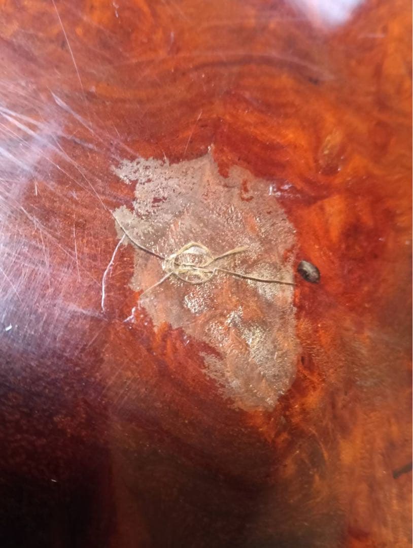 自然形状の赤褐色木製座卓 コブ 瘤 テーブル 和室 旅館 料亭 一点物 自然