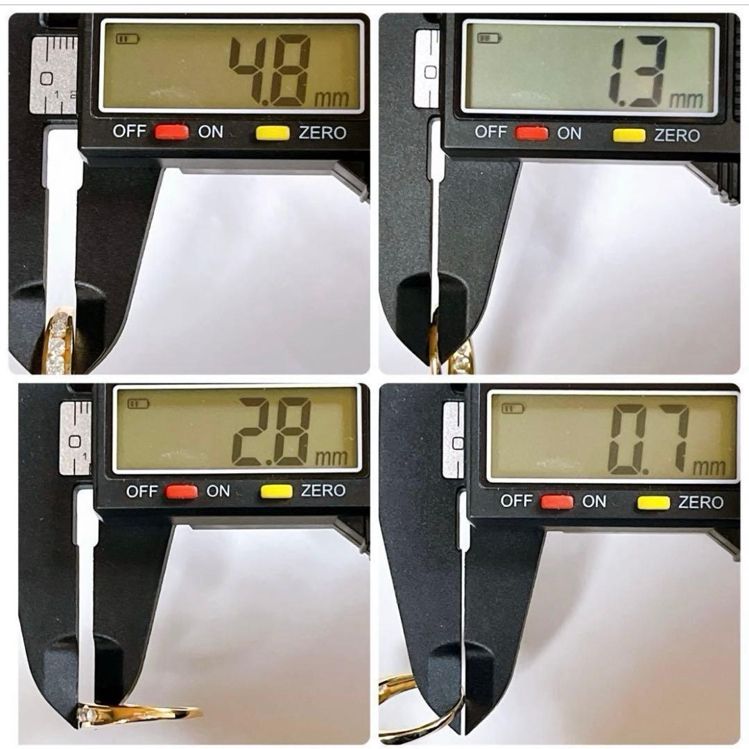 3729】 K18 ダイヤモンド 0.5ct ハーフエタニティ 12〜12.5号