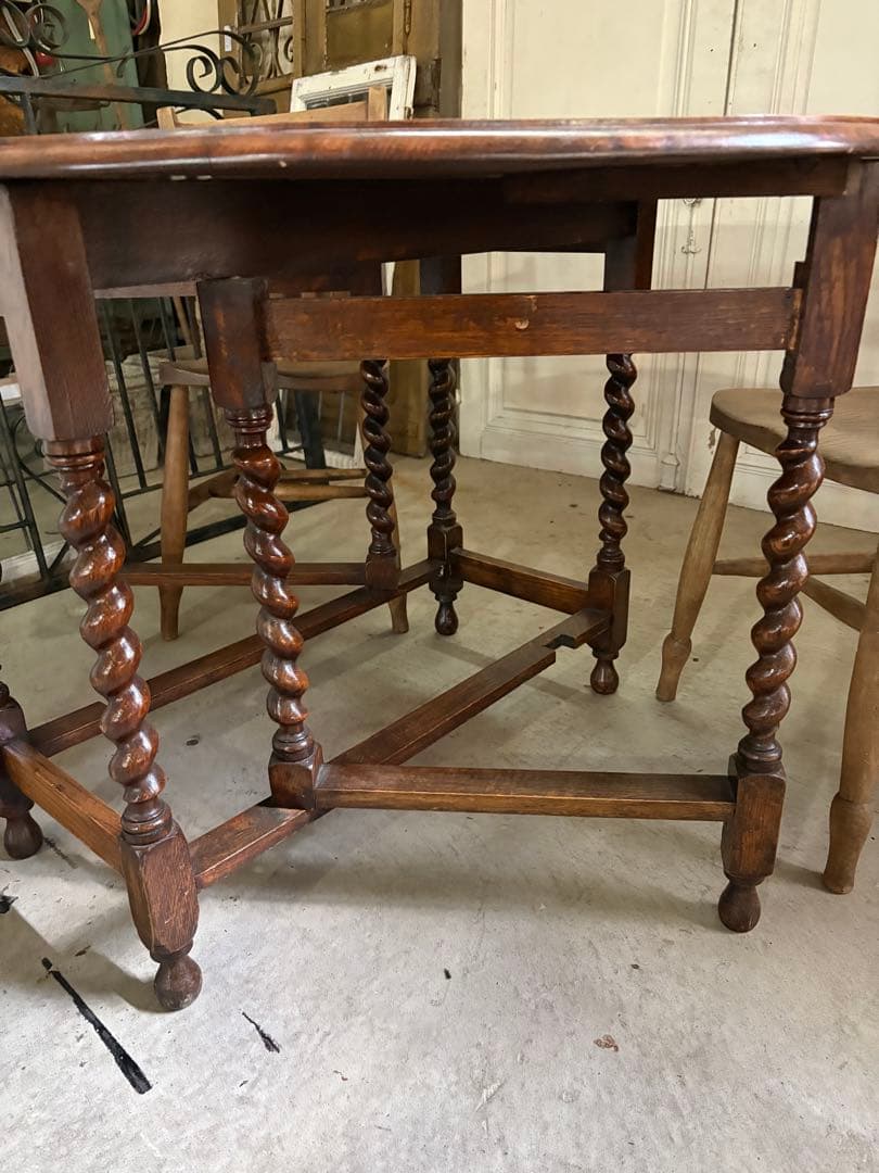 オーク　バタフライテーブル/ゲートレッグテーブル