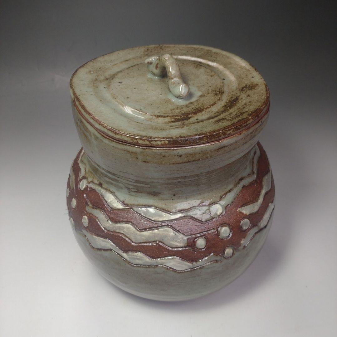 イ200 水指『◯山作 波文 水指 共箱』茶道具