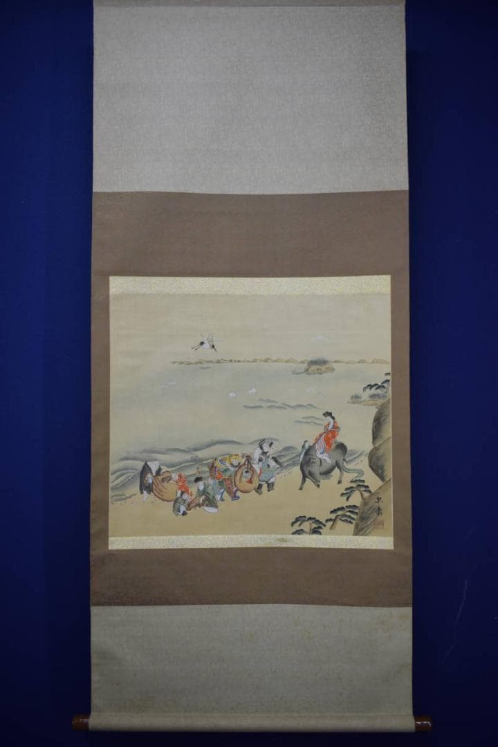 不詳/作者不詳/尓康？/七福神図/人物図/布袋屋掛軸HK-17