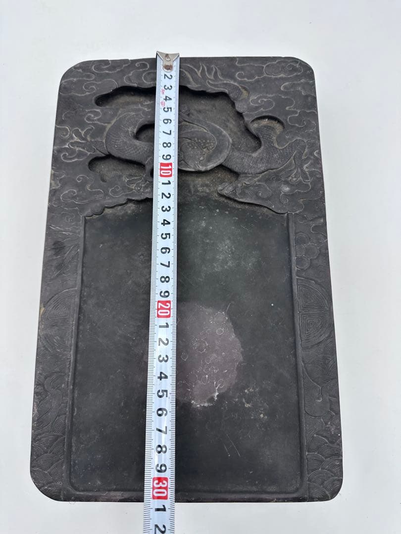 中国硯　特大　彫刻　中国美術　骨董品　アンティーク　書道　硯