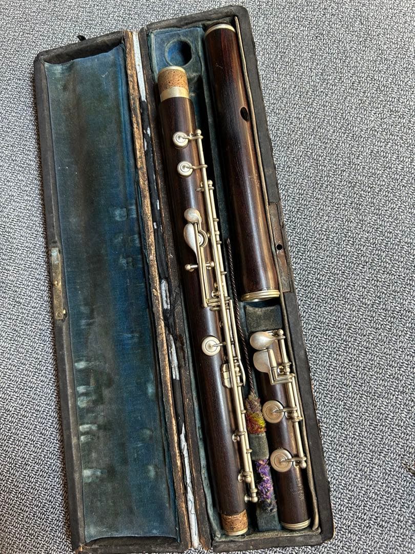 【19世紀オリジナル】円錐ベーム式木製フルート　19世紀末パリ製　コーカスウッド