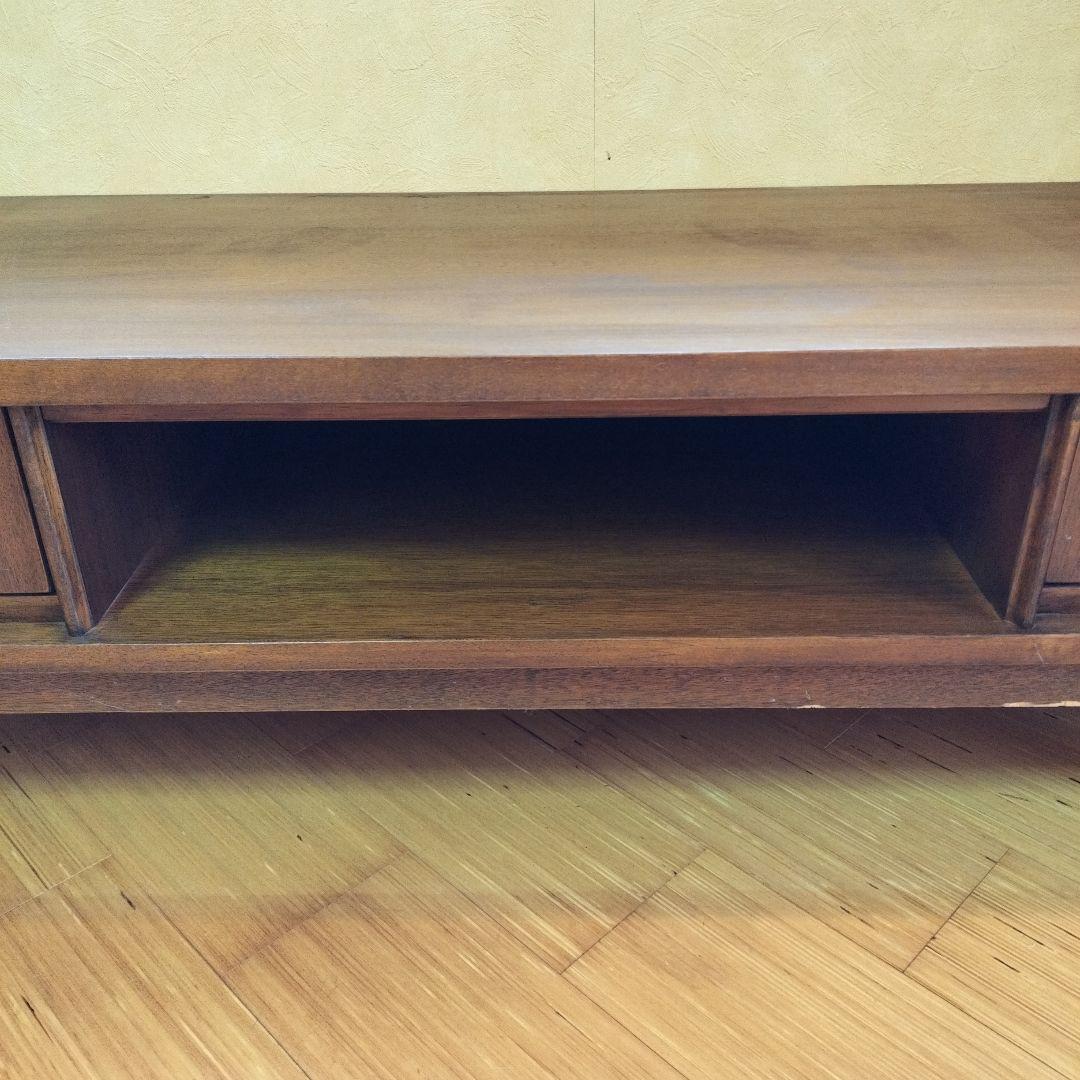 チーク 一点物 木製テレビボード 引き出し付き