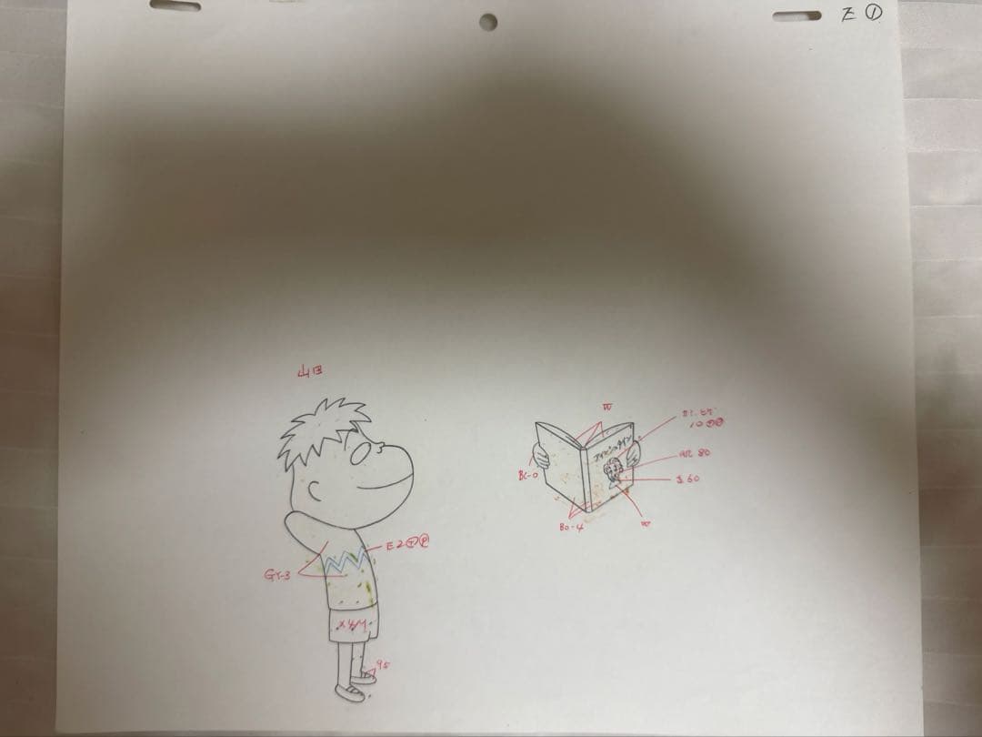 レア！さくらももこ ちびまる子ちゃん セル画 下書き付き