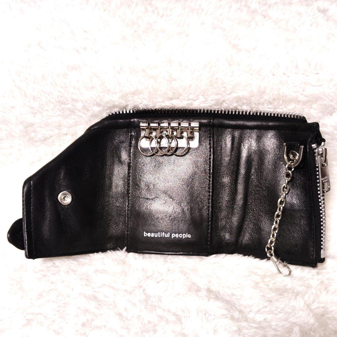 beautiful people ライダース型 キーケース 羊革 beautiful people