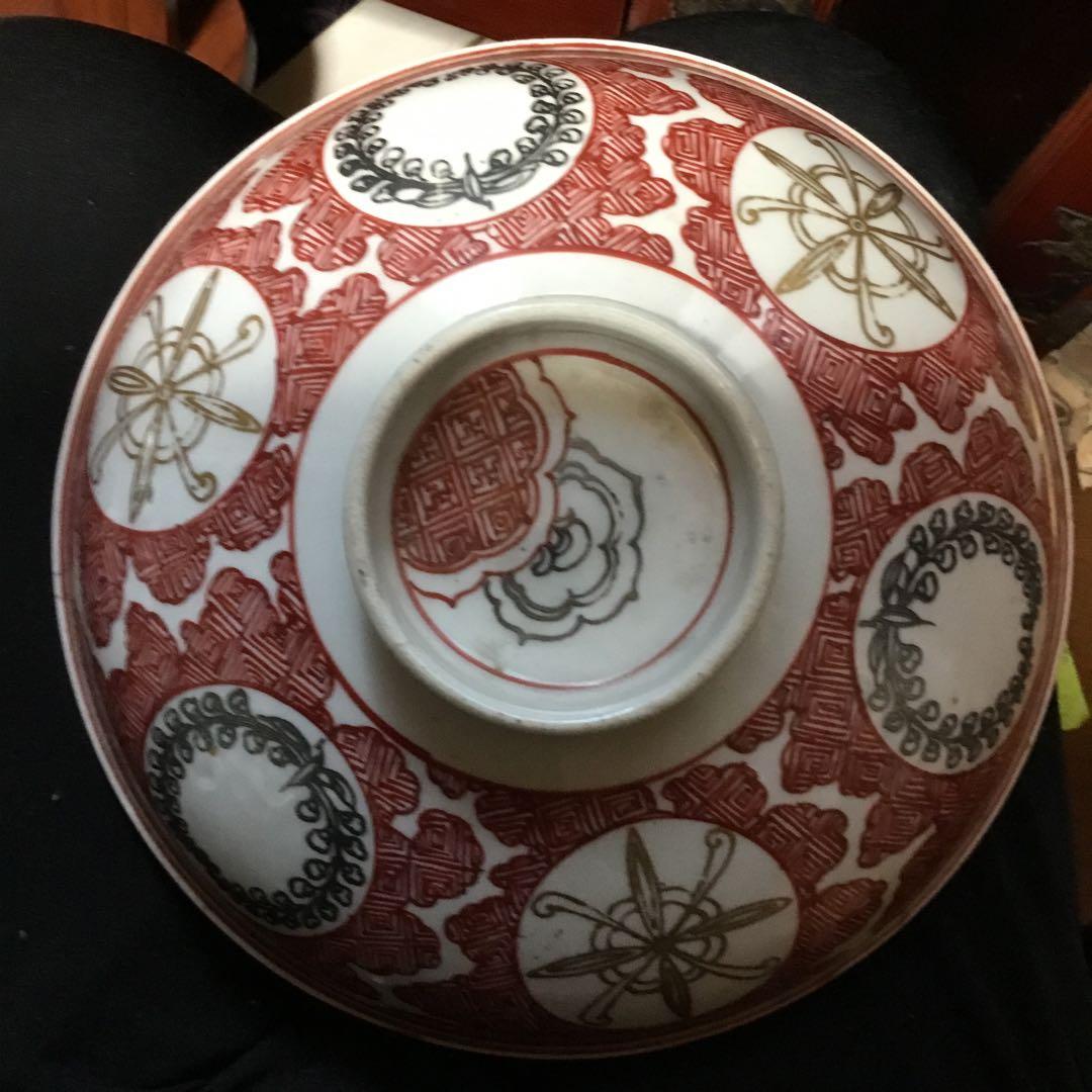 乳白手古九谷 大ぶり鉢 金銀彩(1650年〜1700年代) 古九谷の