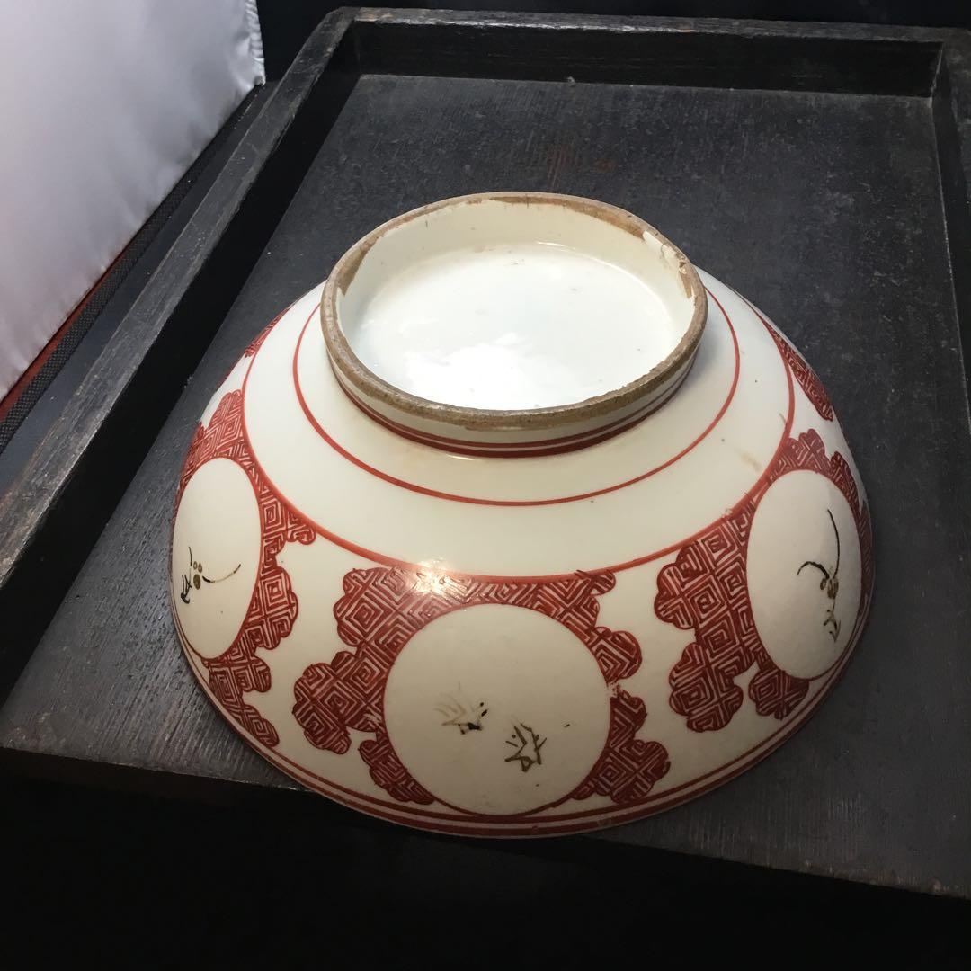 乳白手古九谷大ぶり鉢金銀彩(1650年〜1700年代)