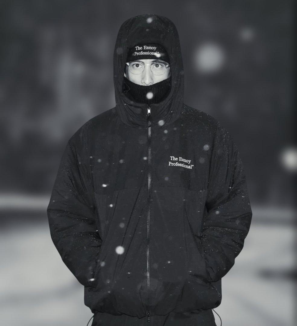 ENNOY スタイリスト私物 PADDED NYLON HOODIE BLACK - メルカリ