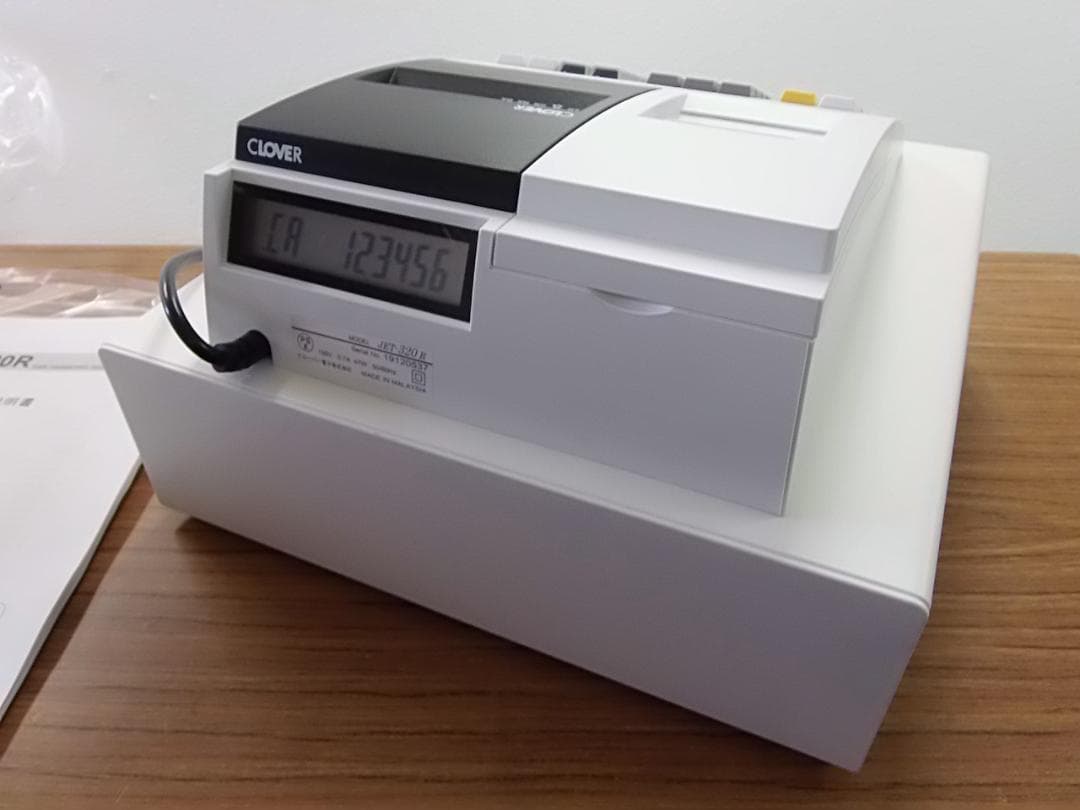 ほぼ新品1/28レジスター JET320R 複合税率インボイスレジスター